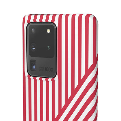 Aesthetic Winterberry Red Stripes Cute Phone Case Sleek Snap - For iPhone 17 Pro Max iPhone 16 Pro iPhone 15 Iphone 14 Plus 13 Pro 12 11 10 Gift - Studio40ParkLane