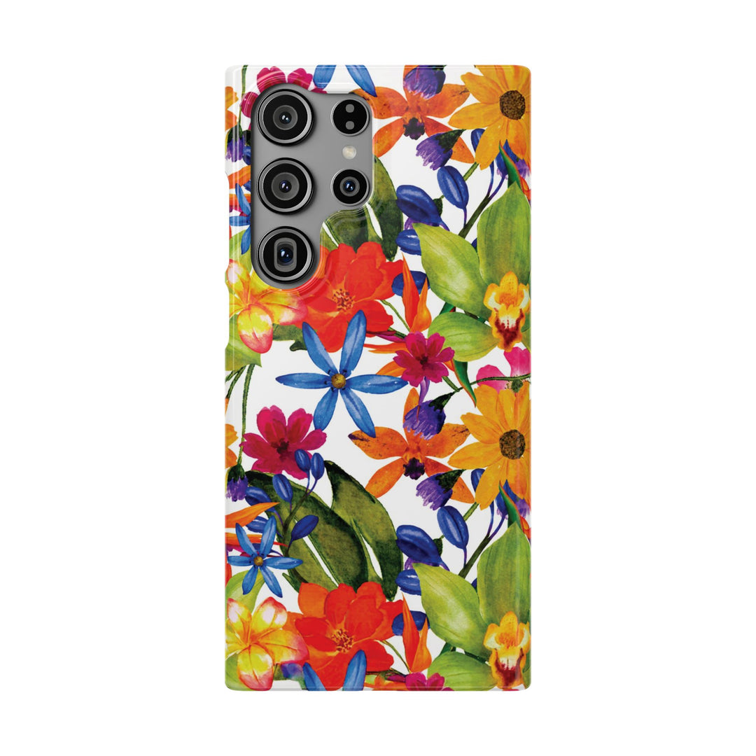Sleek Snap Colorful Flowers Cute Phone Case for iPhone 16 15 14 13 12 11 X Xs Max Xr Pro Plus Samsung Galaxy S24 S23 S22 S21 S20 Note Ultra