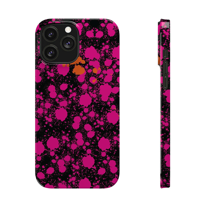 Slim Cute Phone Cases for Iphone - | iPhone 15 Case | iPhone 15 Pro Max Case, Iphone 14 Case, Iphone 14 Pro Max, Iphone 13, Pink Orange Paint Splash - Studio40ParkLane