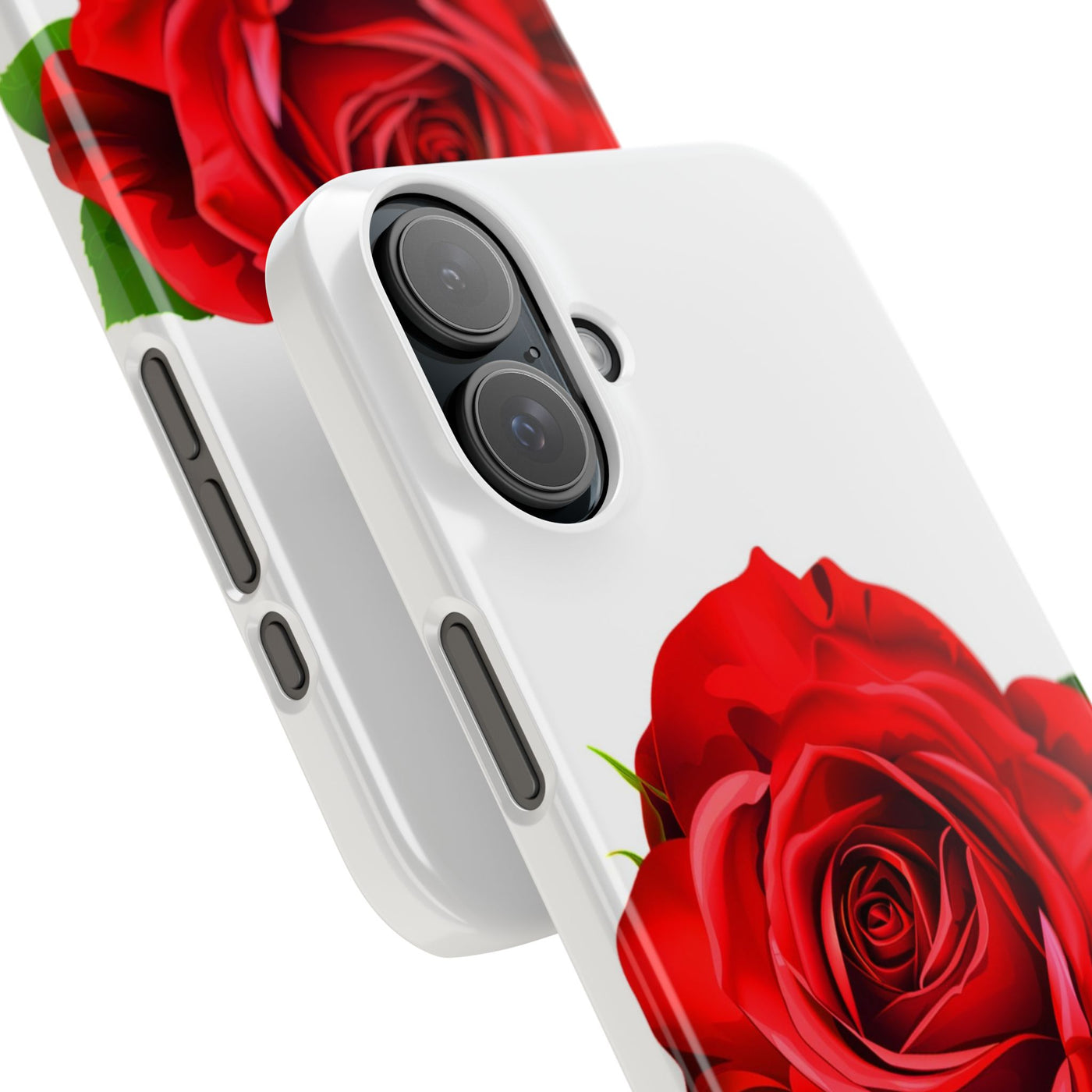 Slim Red Rose Flowers Gift for Her Cute Phone Cases for Iphone 16 Pro Max | iPhone 15 Case | iPhone 15 Pro Max Case, Iphone 14, Iphone 14 Pro Max, Iphone 13 12 11 8 7