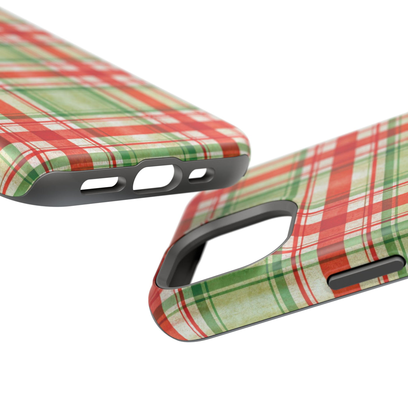 Aesthetic Tough Magsafe Red Green Checkered Phone Case - For iPhone 17 Pro Max iPhone 16 Pro iPhone 15 Iphone 14 Plus 13 Pro 12 11 10 - Studio40ParkLane