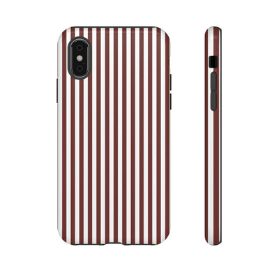 Tough Premium Chocolate Stripes Phone Case Gift for Her - For Apple iPhone 16 Pro Max 16e iPhone 15 Pro iPhone Iphone 14 Plus 13 Pro 12 SE XR - Studio40ParkLane