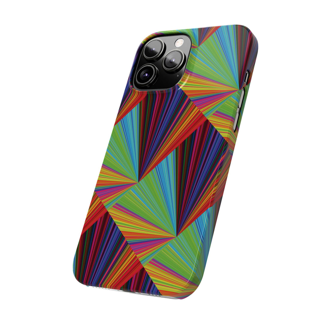 Slim Triangle Kaleidoscope Colors Gift for Her Cute Phone Cases for Iphone 16 Case | iPhone 15 Case | iPhone 15 Pro Max Case, Iphone 14, Iphone 14 Pro Max, Iphone 13, 12, 11, 10, 8,7 - Studio40ParkLane