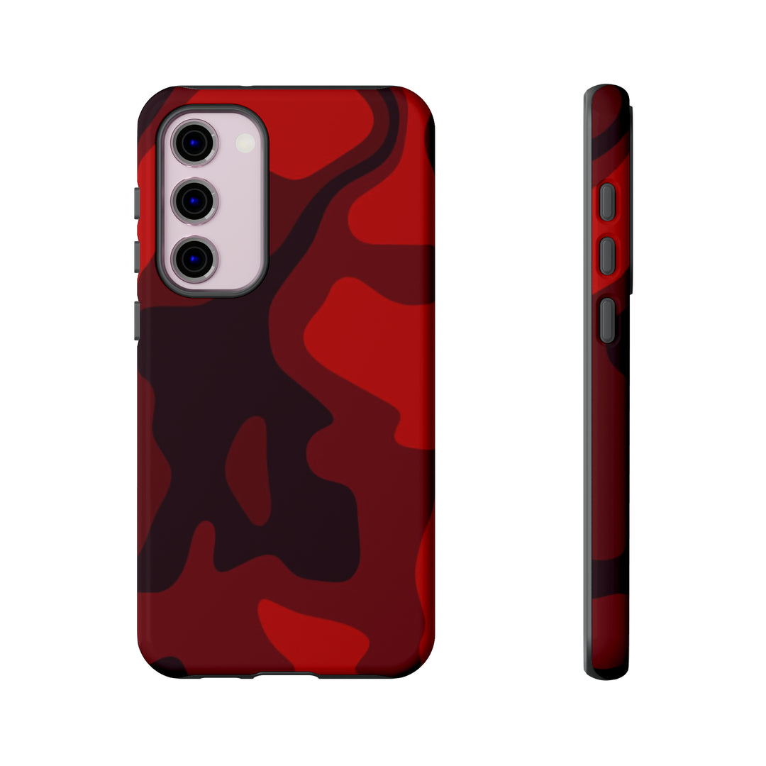 Cute Phone Case | Cool Camouflage Red Black Samsung Phone Case | Galaxy S23 Case, S22 Case, S21, S20 | 2 Layered Case - Studio40ParkLane