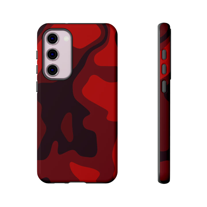 Cute Phone Case | Cool Camouflage Red Black Samsung Phone Case | Galaxy S23 Case, S22 Case, S21, S20 | 2 Layered Case - Studio40ParkLane