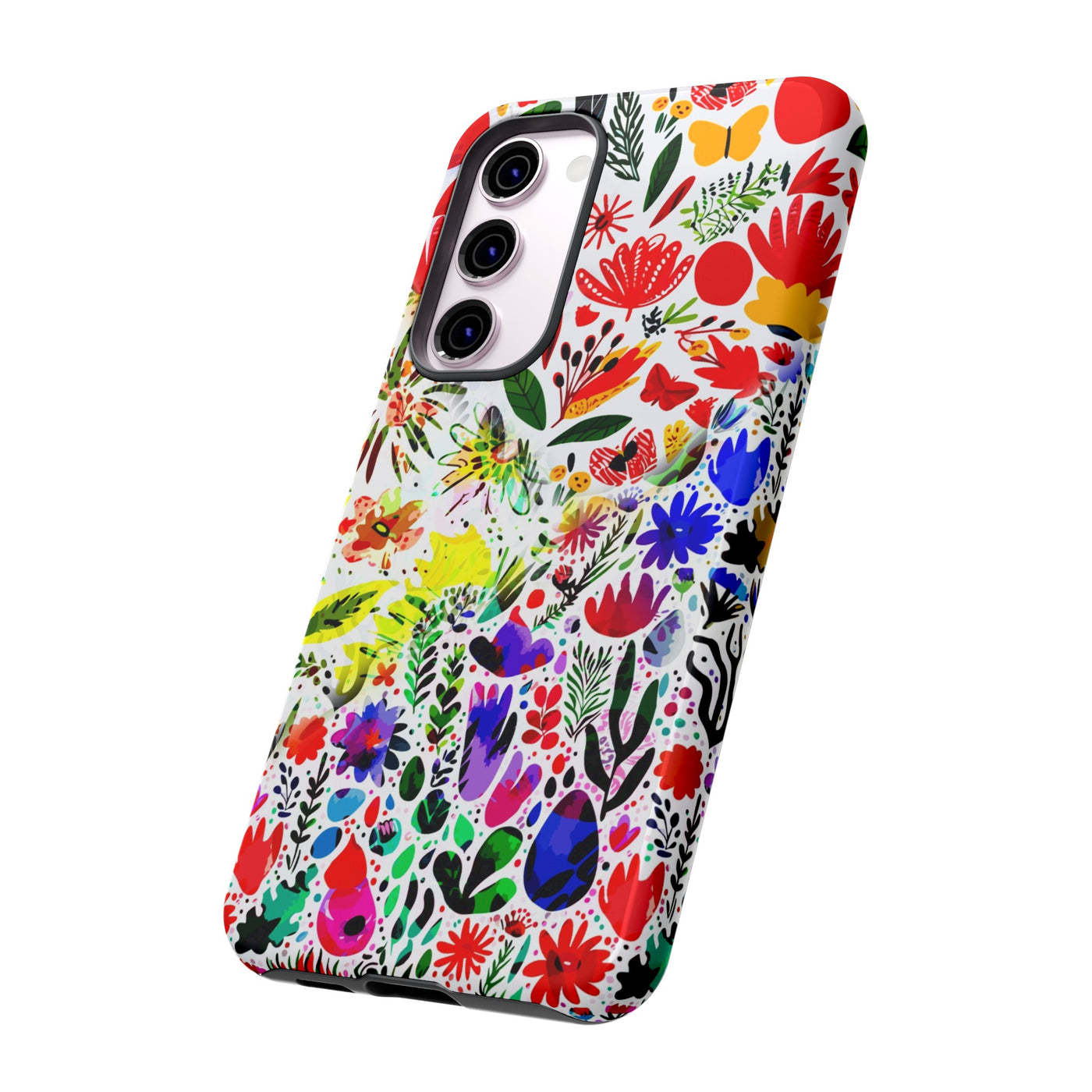 Impact Resistant, Colored Flowers, Cute Phone Cases for Samsung S24, S23, S22, S21, IPhone 15 pro Iphone 14 pro Iphone 13 IPhone 12 Iphone 11