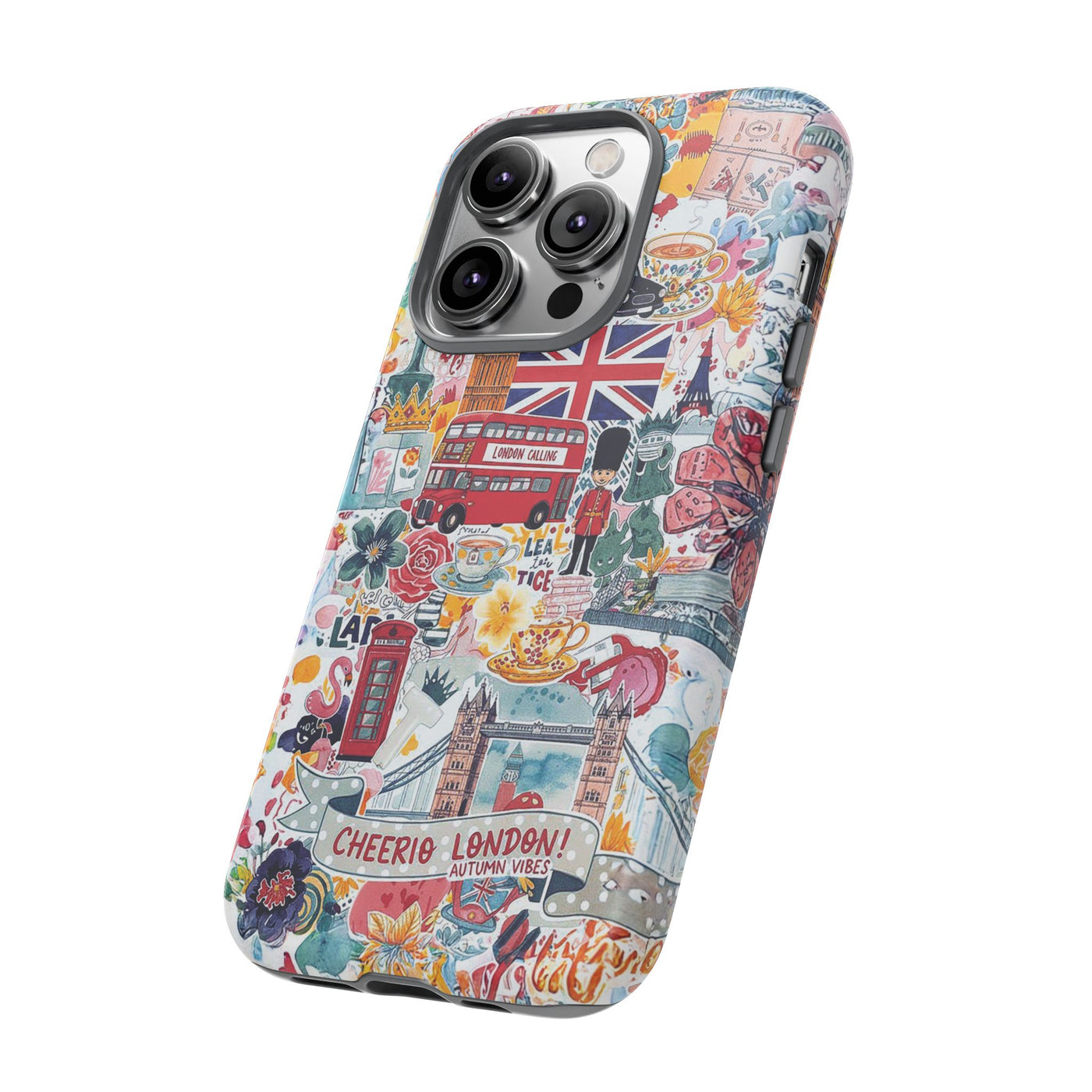 London England Coquette Collage Tough Premium Phone Case - For iPhone 17 Pro Max iPhone 16 Pro iPhone 15 Iphone 14 Plus 13 Pro 12 11 10 XR - Studio40ParkLane