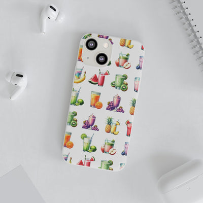 Cute Flexi Phone Cases, For Iphones and Samsung Galaxy Phones, Tropical Summer Fruit Cocktails, Galaxy S23 Phone Case, Samsung S22 Case, Samsung S21, Iphone 15, Iphone 14, Iphone 13