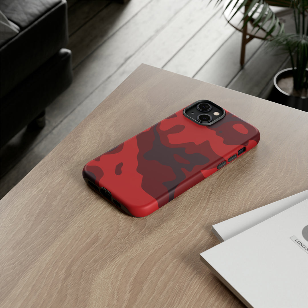 Cool Phone Case | Red Camouflage, For iPhone 15 Case | iPhone 15 Pro Case, Iphone 14 Case, Iphone 14 Pro Max Case, Protective Iphone Case - Studio40ParkLane