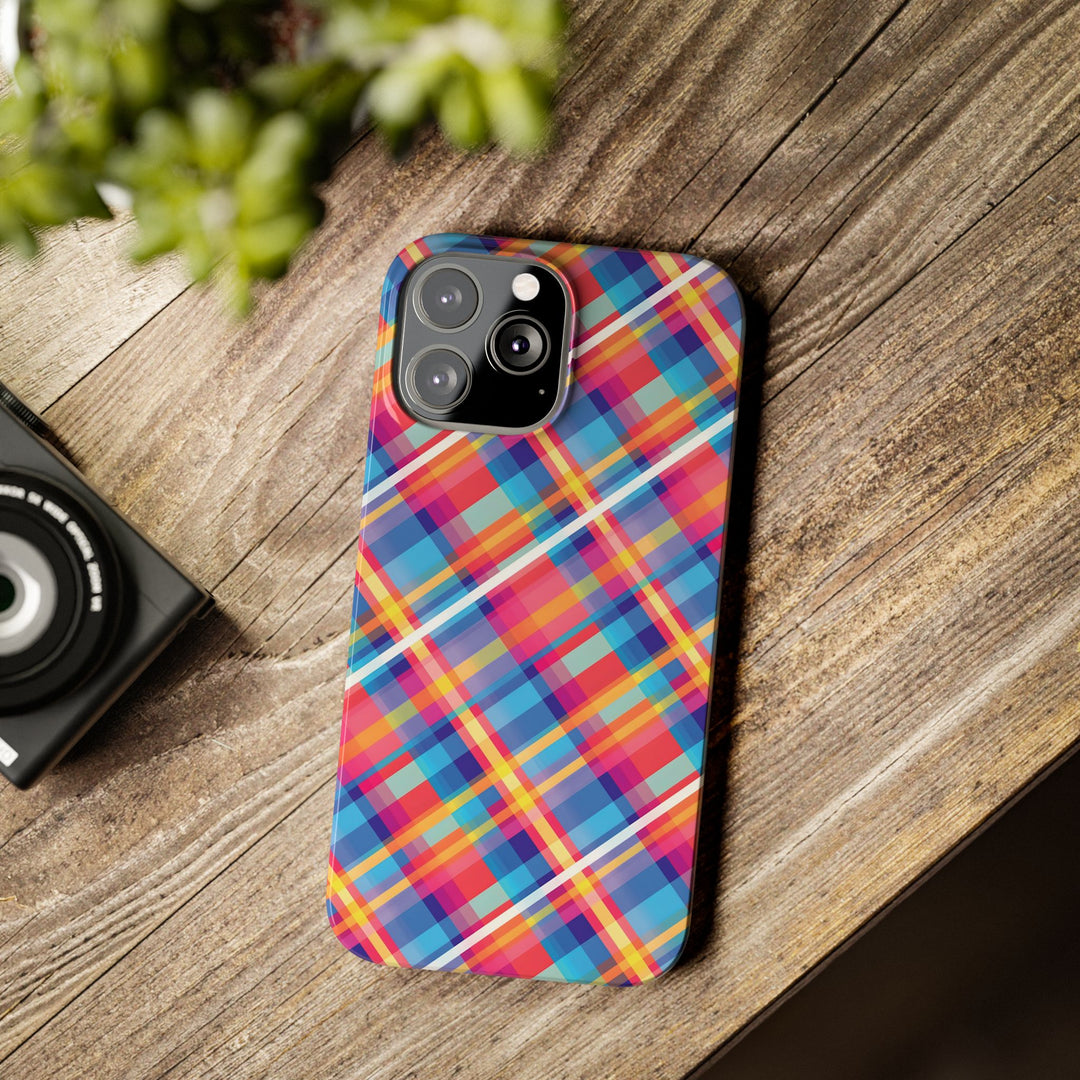 Slim Checkered Plaid Gift for Her Cute Phone Cases for Iphone 16 Pro Max | iPhone 15 Case | iPhone 15 Pro Max Case, Iphone 14, 13, 12, 11, 10, 8, 7 - Studio40ParkLane