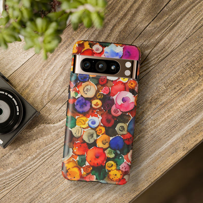 Impact Resistant, Fall Colors Buttons, Cute Phone Cases for Samsung S24, S23, S22, S21, IPhone 15 pro Iphone 14 pro Iphone 13 IPhone 12 Iphone 11