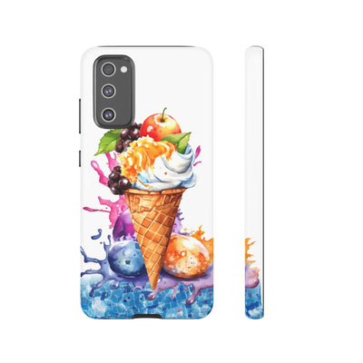 Impact Resistant, Summer Ice Cream Cone, Cute Phone Cases for Samsung S24, S23, S22, S21, IPhone 15 pro Iphone 14 pro Iphone 13 IPhone 12 Iphone 11