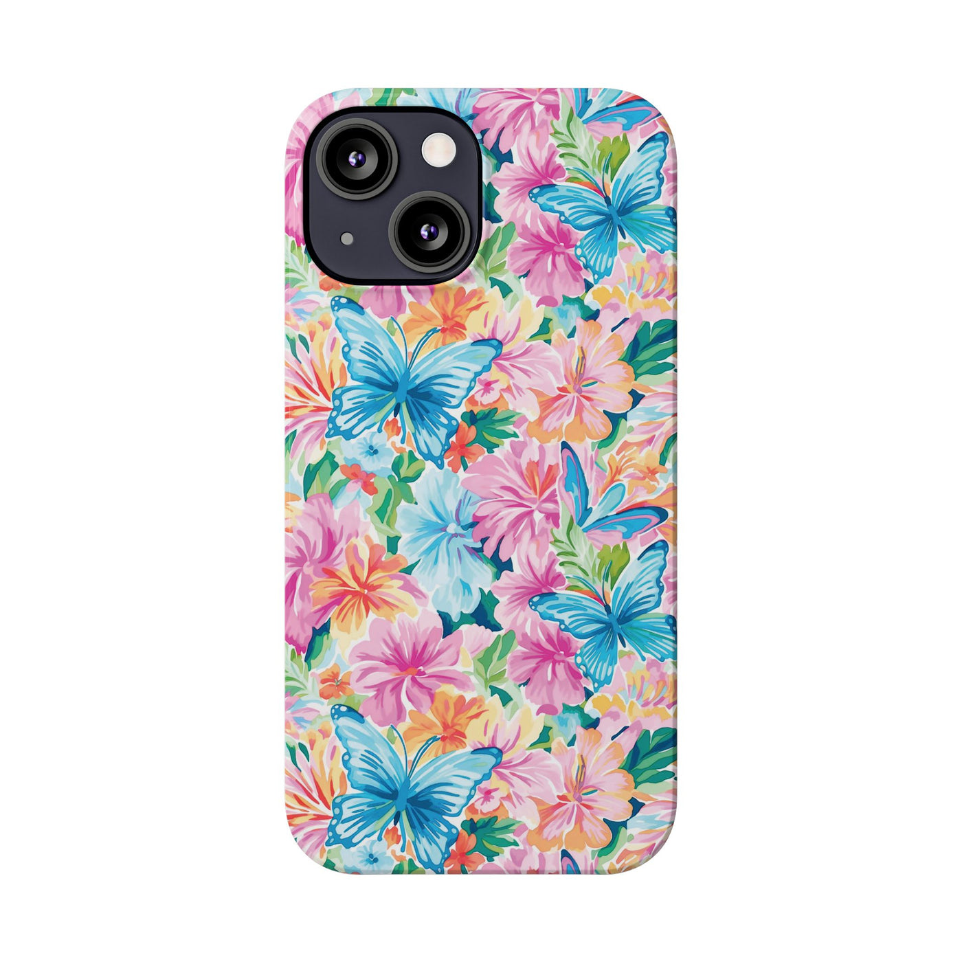 Slim Butterflies Flowers Gift for Her Cute Phone Cases for Iphone 16 Pro Max | iPhone 15 Case | iPhone 15 Pro Max Case, Iphone 14, 13, 12, 11, 10, 8, 7
