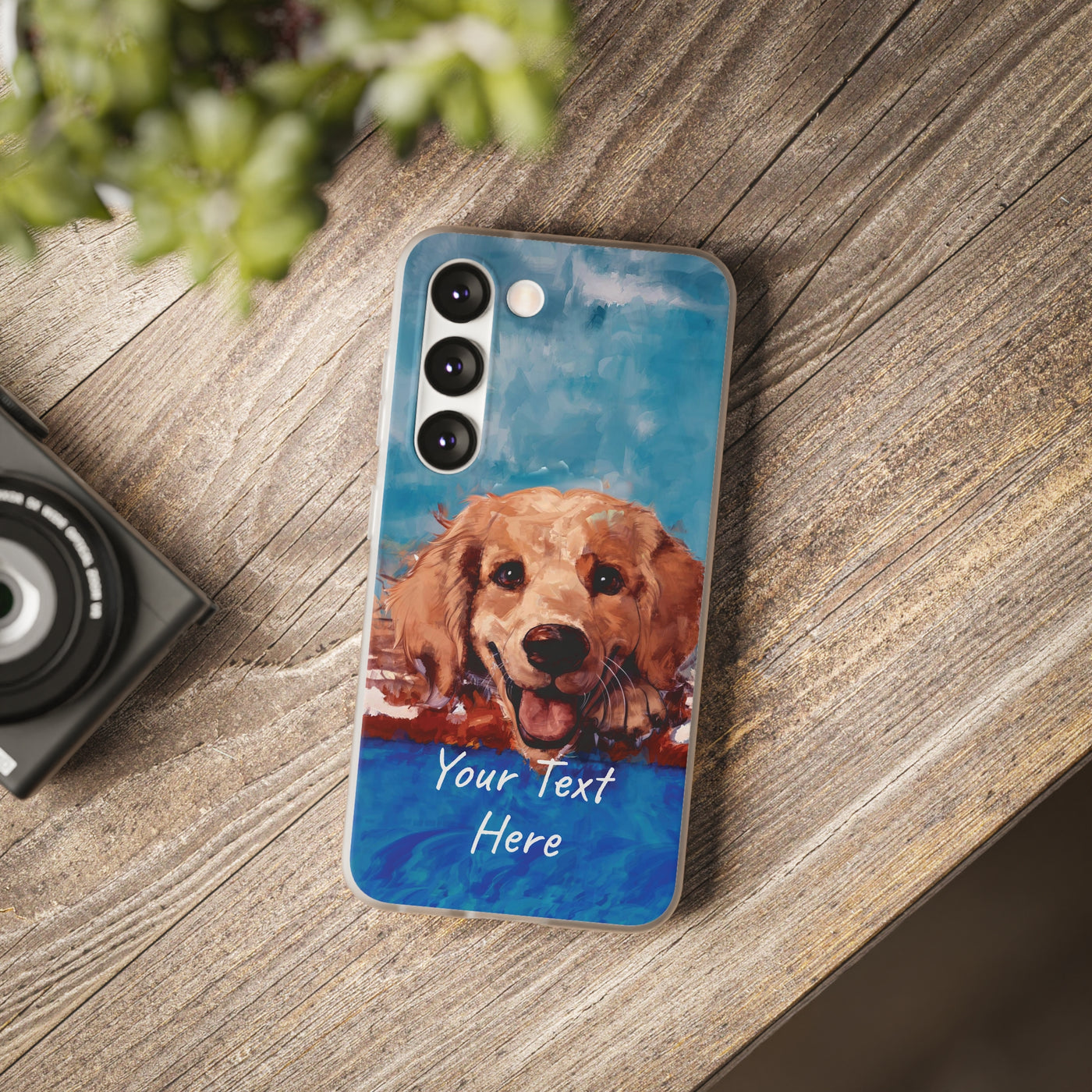 Personalized Cute Flexi Samsung Phone Cases, Golden Retriever Dog Galaxy S23 Phone Case, Samsung S22 Case, Samsung S21 Case, S20 Plus