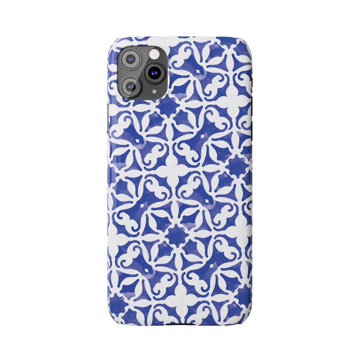 Slim Blue Mosaic Gift for Her Cute Phone Cases for Iphone 16 Case | iPhone 15 Case | iPhone 15 Pro Max Case, Iphone 14, Iphone 14 Pro Max, Iphone 13, 11,10,8,7 - Studio40ParkLane