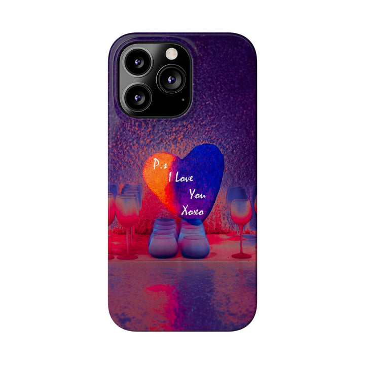 Slim Cute Phone Cases for Iphone - | iPhone 15 Case | iPhone 15 Pro Max Case, Iphone 14 Case, Iphone 14 Pro Max, Iphone 13, PS I Love You Heart - Studio40ParkLane