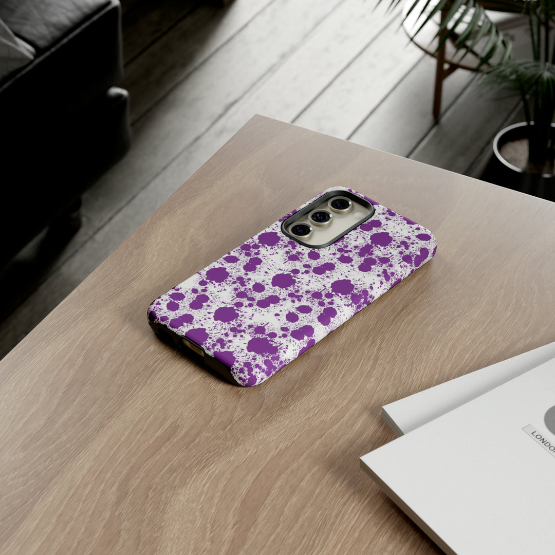 Cool Phone Case | Aesthetic Phone Case | Paint Splash Purple | For Samsung Galaxy S23, S22, S21, S20 | Luxury Double Layer | Cute - Studio40ParkLane