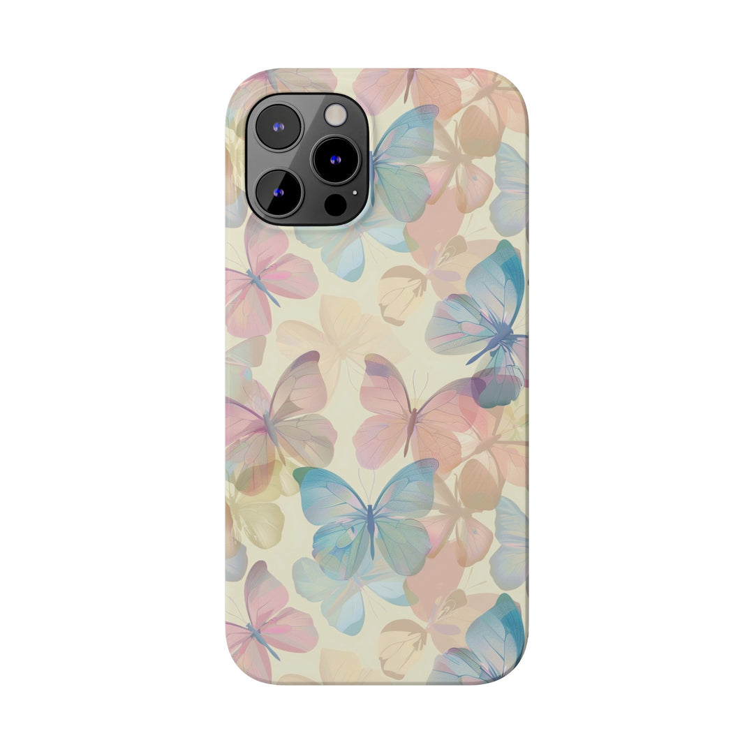 Slim Cute Phone Cases for Iphone - | iPhone 15 Case | iPhone 15 Pro Max Case, Iphone 14 Case, Iphone 14 Pro Max, Iphone 13, Summer Pastel Butterflies - Studio40ParkLane