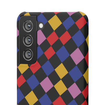 Colorful Checkerboard Cute Phone Case - Sleek Snap - for iPhone 16 15 14 13 12 11 Max Pro Plus Samsung Galaxy S24 S23 S22 S21 S20 Plus Ultra - Studio40ParkLane