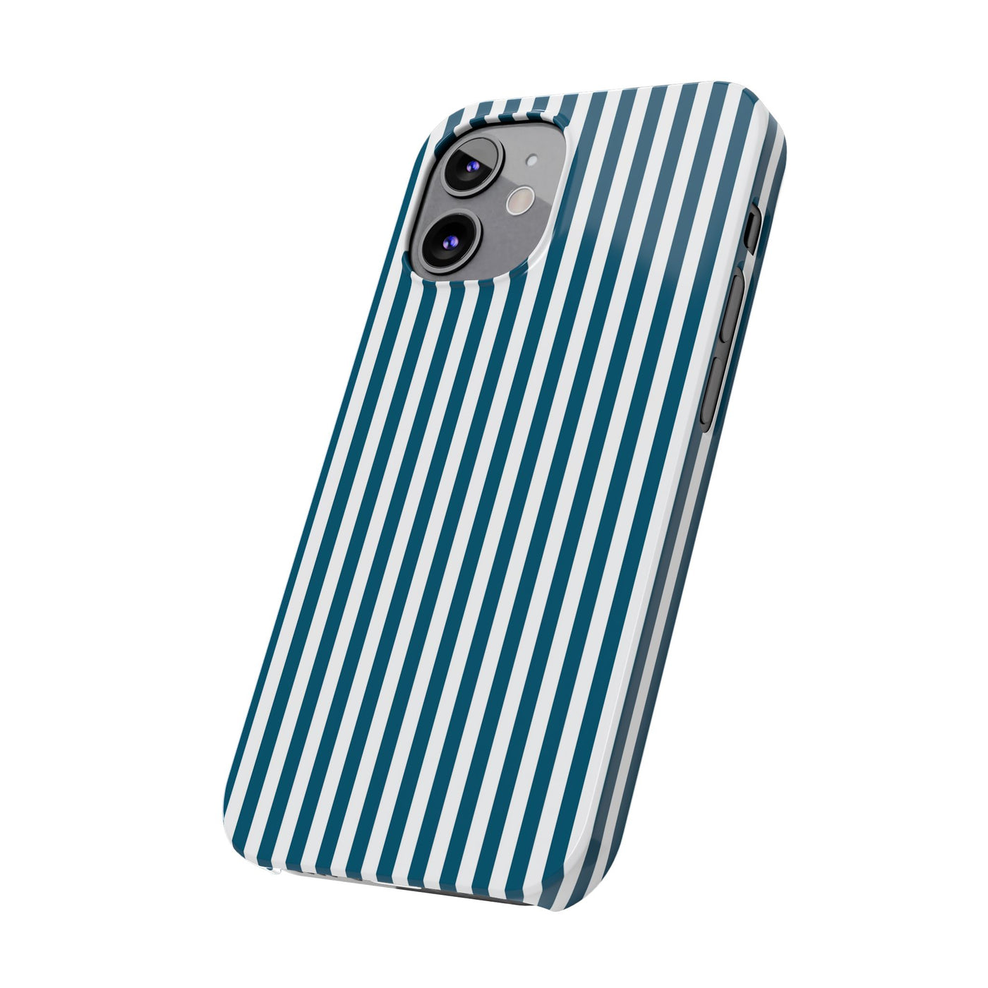 Slim Teal Blue Striped Cute Phone Case for Iphone 16 - | iPhone 15 Pro Max Case | iPhone 14 Case Iphone 13 12 11 10 9 8 7 X XS Gift for Her - Studio40ParkLane