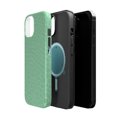 Non Leather Mint Color Pattern Magsafe Cute Phone Case for Iphone Gift for Her, | iPhone 15 Case | iPhone 15 Pro Max Case, Iphone 14, Iphone 14 Pro Max, Iphone 13, Iphone 16 - Studio40ParkLane