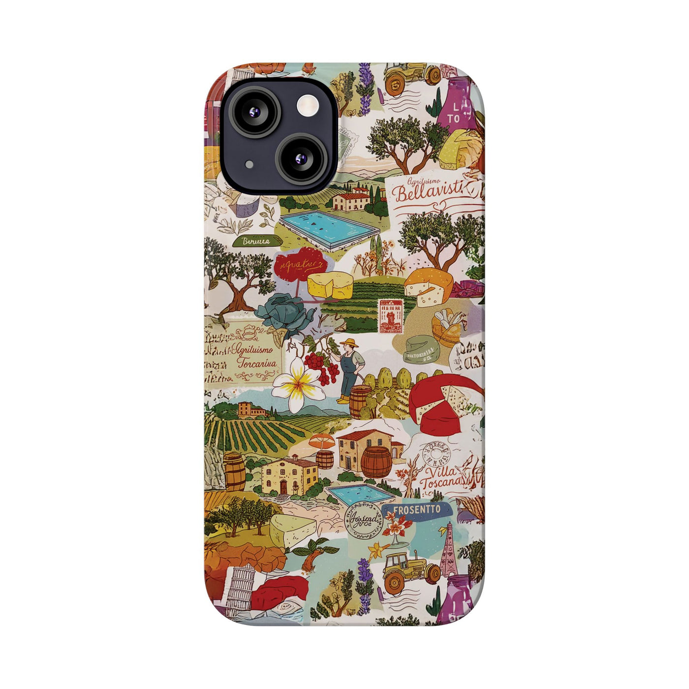 Slim Italy Tuscany Coquette Collage Cute Phone Case for Iphone 17 - | iPhone 16 Pro Max Case | iPhone 15 Case Iphone 14 13 12 11 10 9 8 7 - Studio40ParkLane