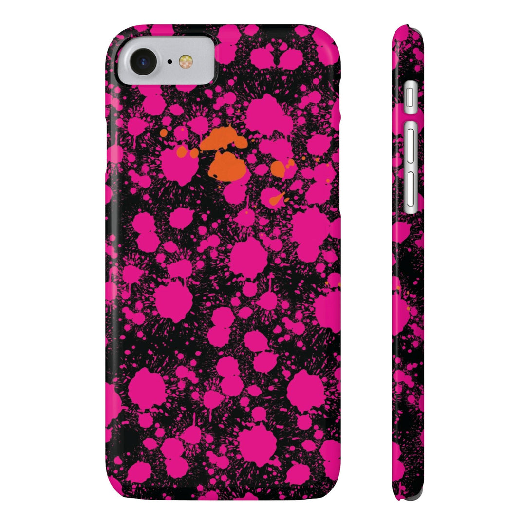 Slim Cute Phone Cases for Iphone - | iPhone 15 Case | iPhone 15 Pro Max Case, Iphone 14 Case, Iphone 14 Pro Max, Iphone 13, Pink Orange Paint Splash - Studio40ParkLane