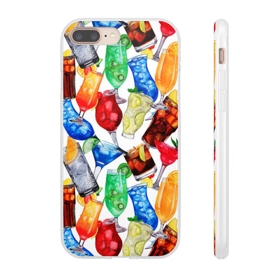 Cute Flexi Phone Cases, For Iphones and Samsung Galaxy Phones, Tropical Summer Fruit Cocktails, Galaxy S23 Phone Case, Samsung S22 Case, Samsung S21, Iphone 15, Iphone 14, Iphone 13