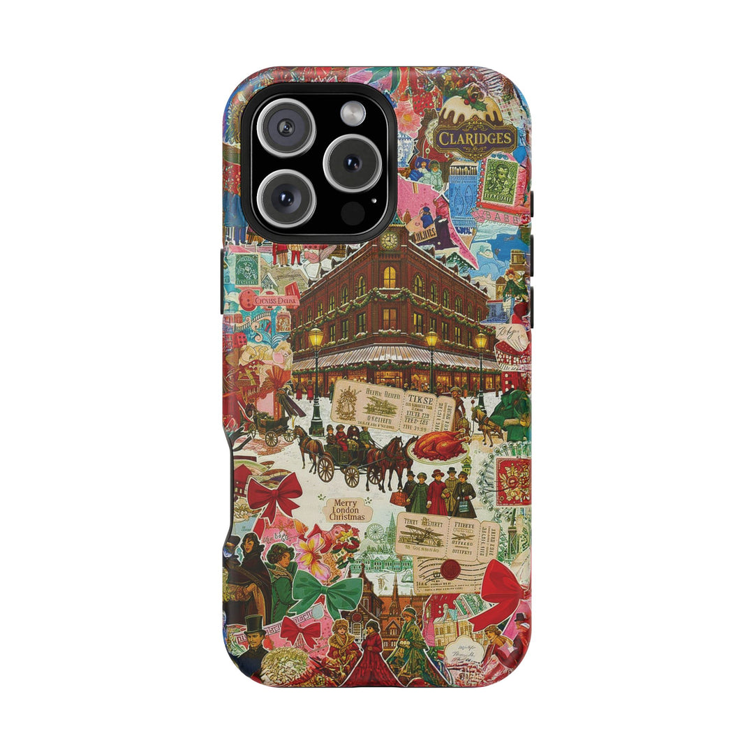 Aesthetic Tough Magsafe London Coquette Collage Phone Case - For iPhone 17 Pro Max iPhone 16 Pro iPhone 15 Iphone 14 Plus 13 Pro 12 11 10 - Studio40ParkLane