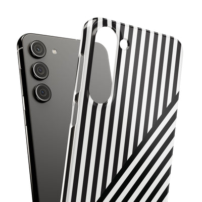 Aesthetic Black White Stripes Cute Phone Case Sleek Snap - For iPhone 17 Pro Max iPhone 16 Pro iPhone 15 Iphone 14 Plus 13 Pro 12 11 10 Gift - Studio40ParkLane