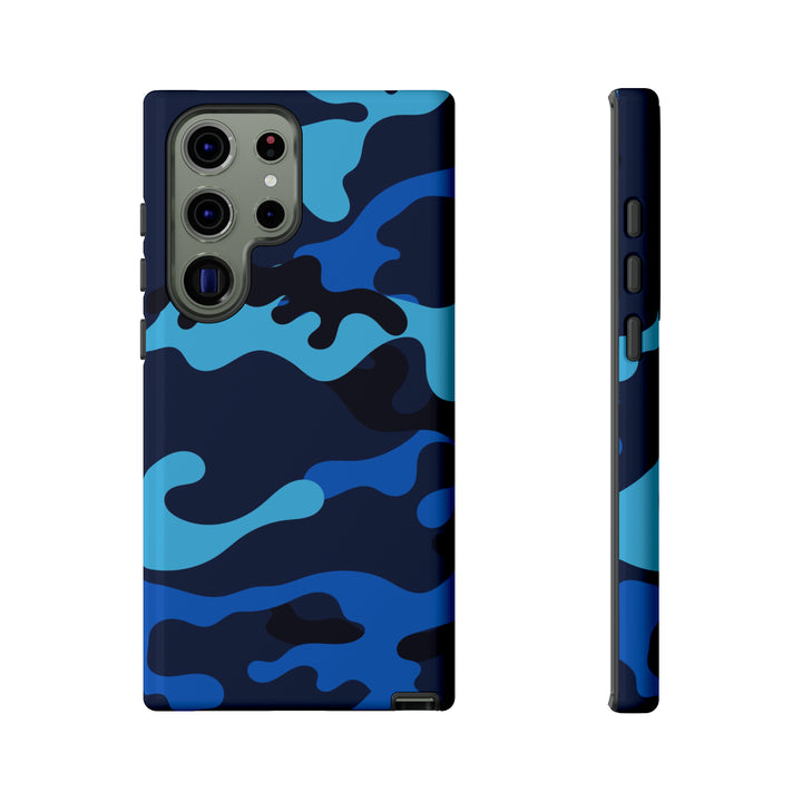 Cute Samsung Phone Case | Aesthetic Samsung Phone Case | Galaxy S23, S22, S21, S20 | Blue Camouflage, Protective Phone Case - Studio40ParkLane