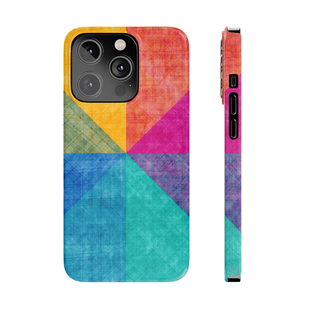 Slim Cute Phone Cases for Iphone | iPhone 15 Case | iPhone 15 Pro Max Case, Iphone 14, Iphone 14 Pro Max, Iphone 13, Abstract Colored Shapes - Studio40ParkLane