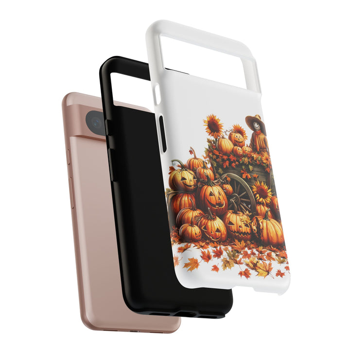 Impact Resistant, Fall Leaves Scarecrow, Cute Phone Cases for Samsung S24, S23, S22, S21, IPhone 15 pro Iphone 14 pro Iphone 13 IPhone 12 Iphone 11 - Studio40ParkLane