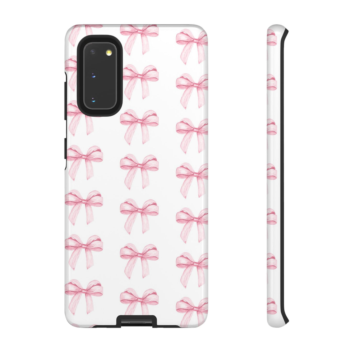 Pink Bows Cute Phone Case, for IPhone 16 Pro Max | Iphone 15, Iphone 14, IPhone 13 Case, 11 8 7, Samsung Galaxy S24, S23, S22, S21, 2 Layer Protection