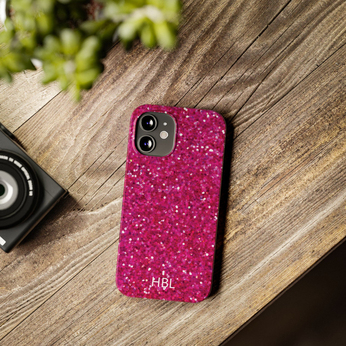 Personalized Slim Muted Pink Faux Play on Glitter Effect Cute Phone Cases for Iphone 16 Pro Max | iPhone 15 Case | iPhone 15 Pro Max Case, Iphone 14, Iphone 14 Pro Max, Iphone 13 12 11 8 7