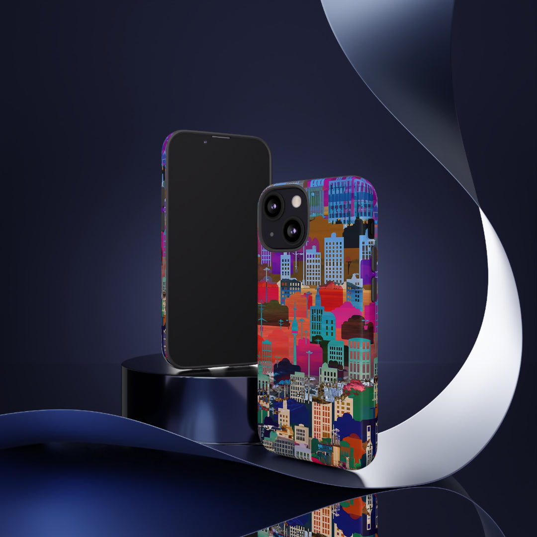 Cute Samsung Case | Cool Iphone Case | Summer City Skyline, Samsung S24, S23, S22, S21, IPhone 15 Case | Iphone 14 Case, Iphone 13 Case - Studio40ParkLane