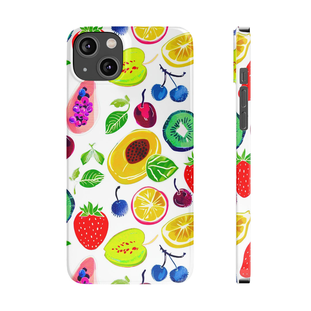 Slim Cute Phone Cases for Iphone | iPhone 15 Case | iPhone 15 Pro Max Case, Iphone 14, Iphone 14 Pro Max, Iphone 13, Summer Fruit Mix - Studio40ParkLane