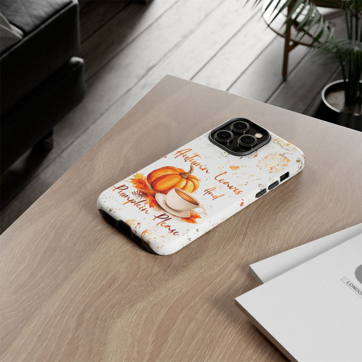 Impact Resistant, Fall Leaves Pumpkin Pie, Cute Phone Cases for Samsung S24, S23, S22, S21, IPhone 15 pro Iphone 14 pro Iphone 13 IPhone 12 Iphone 11 - Studio40ParkLane