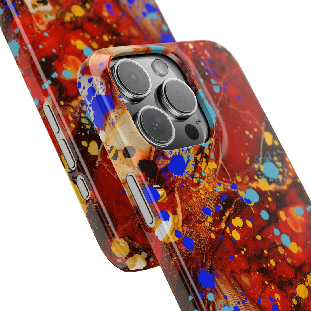 Slim Cute Phone Cases for Iphone - | iPhone 15 Case | iPhone 15 Pro Max Case, Iphone 14 Case, Iphone 14 Pro Max, Iphone 13, Fall Marble Paint Splash - Studio40ParkLane