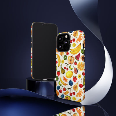 Impact Resistant, Mixed Fruits, Cute Phone Cases for Samsung S24, S23, S22, S21, IPhone 15 pro Iphone 14 pro Iphone 13 IPhone 12 Iphone 11