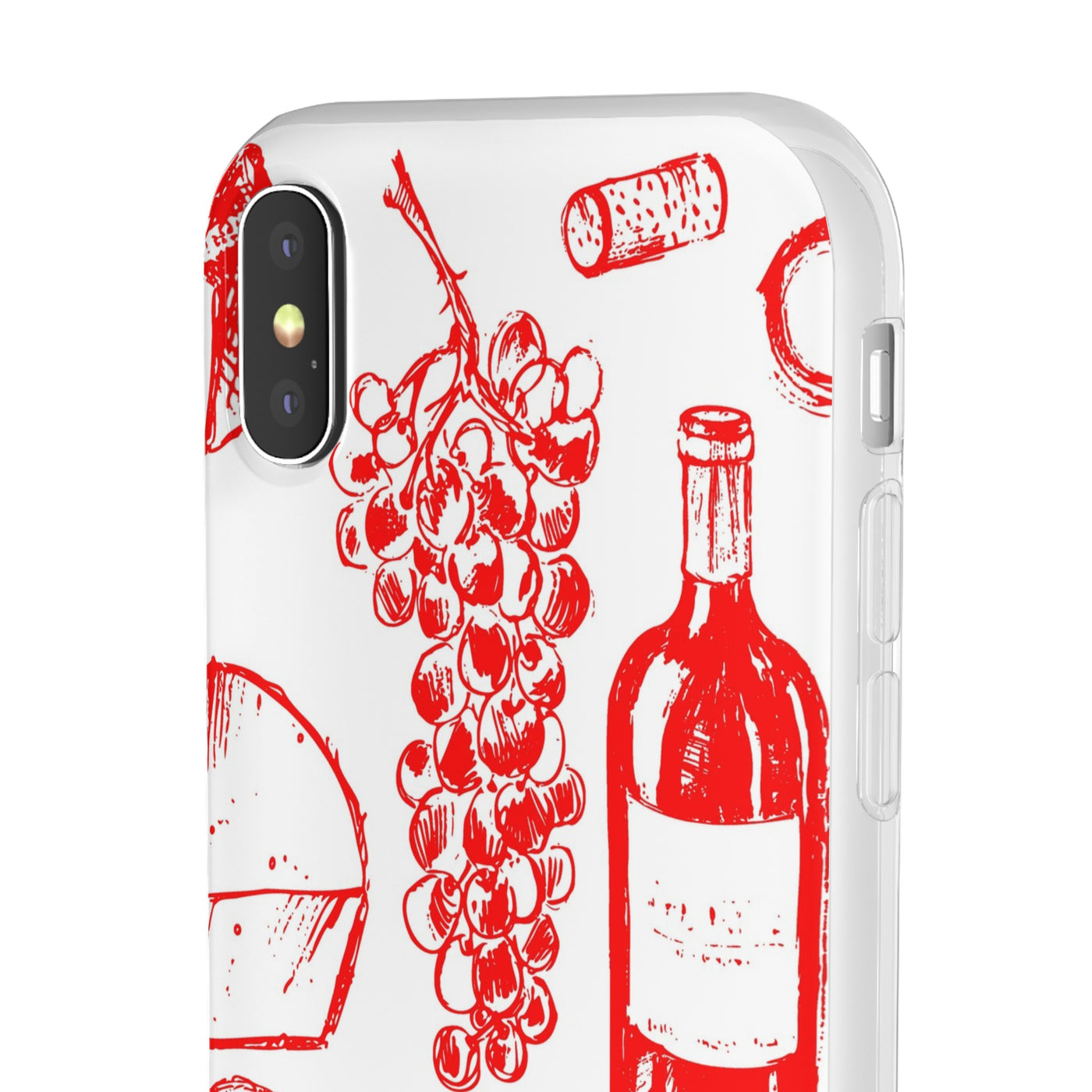 Cute Flexi Phone Cases, French Food Wine Red, Compatible with Samsung Galaxy S23, Samsung S22, Samsung S21, Samsung S20, Galaxy S20 Ultra