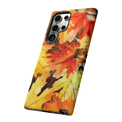 Impact Resistant, Fall Leaves, Cute Phone Cases for Samsung S24, S23, S22, S21, IPhone 15 pro Iphone 14 pro Iphone 13 IPhone 12 Iphone 11