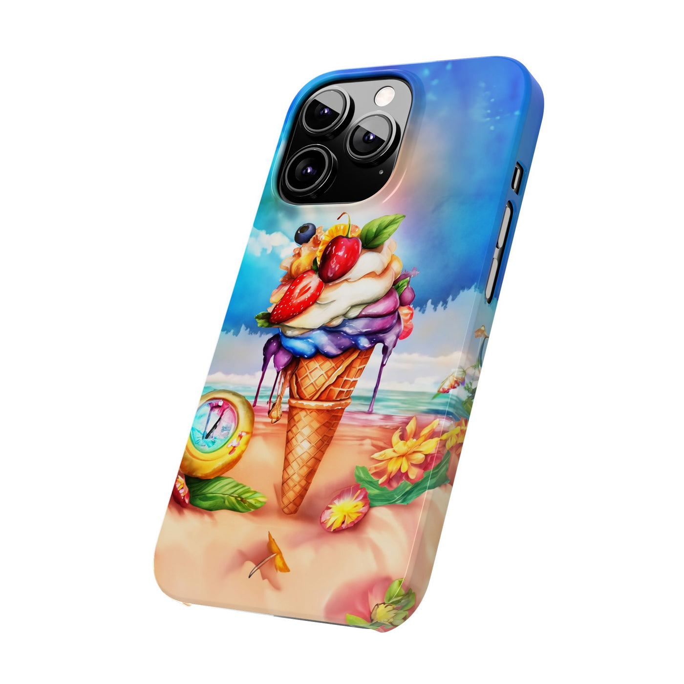 Summer Ice Cream Cone Slim Cute Phone Cases for Iphone  | iPhone 15 Case | iPhone 15 Pro Max Case, Iphone 14, Iphone 14 Pro Max, Iphone 13