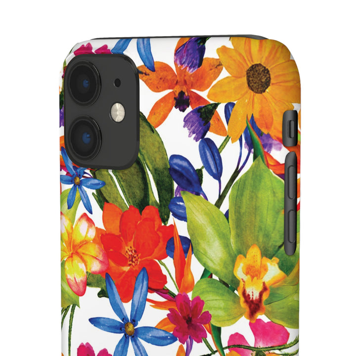 Sleek Snap Colorful Flowers Cute Phone Case for iPhone 16 15 14 13 12 11 X Xs Max Xr Pro Plus Samsung Galaxy S24 S23 S22 S21 S20 Note Ultra