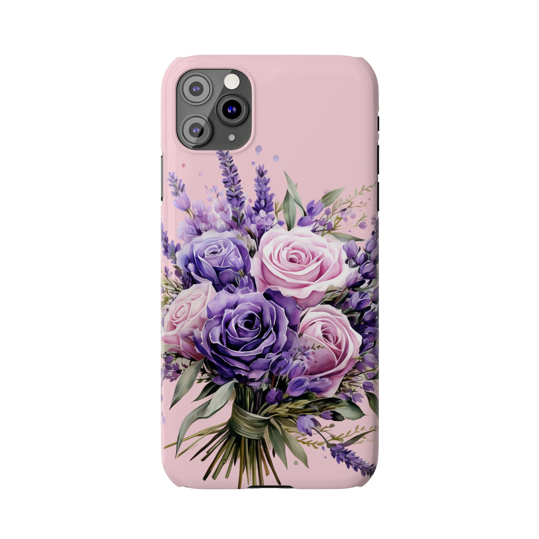 Slim Lavender Bouquet Flowers Cute Phone Cases for Iphone 16 Pro Max | iPhone 15 Case | iPhone 15 Pro Max Case, Iphone 14, Iphone 14 Pro Max, Iphone 13 12 11 8 7 - Studio40ParkLane