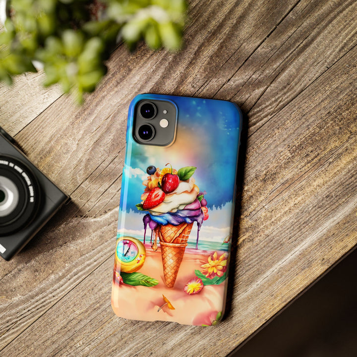 Slim Summer Ice Cream Cone Slim Cute Phone Cases for Iphone | iPhone 15 Case | iPhone 15 Pro Max Case, Iphone 14, Iphone 14 Pro Max, Iphone 13 - Studio40ParkLane