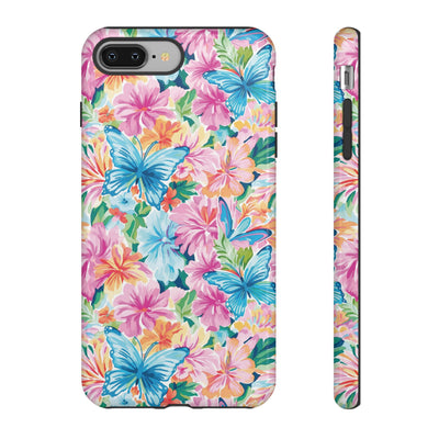 Premium Tough Butterflies Flowers Cute Phone Cases for Samsung S24, S23, S22, S21, S20, Plus and Ultra, Iphone 16 Pro Max,15, 14, 13, 12, 11, 10