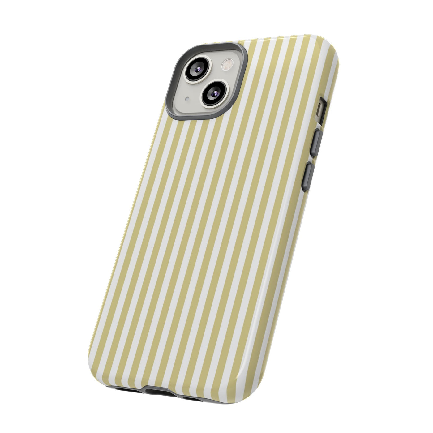 Tough Premium Soft Yellow Stripes Phone Case Gift for Her - For Apple iPhone 16 Pro Max 16e iPhone 15 Pro iPhone Iphone 14 Plus 13 Pro 12 SE XR - Studio40ParkLane