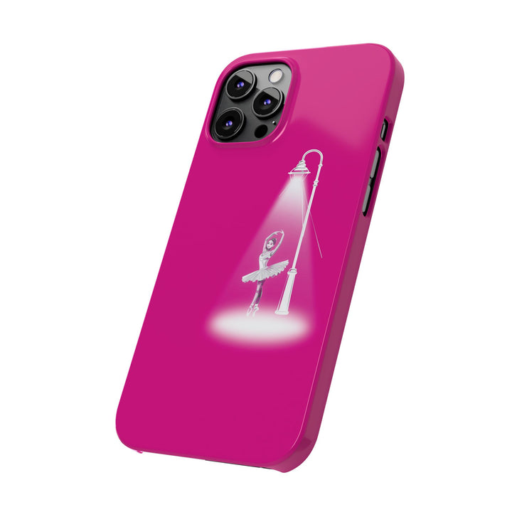 Slim Pink Ballet Dancer Spotlight Gift for Her Cute Phone Cases for Iphone 16 Pro Max | iPhone 15 Case | iPhone 15 Pro Max Case, Iphone 14, 13, 12, 11, 10, 8, 7 - Studio40ParkLane