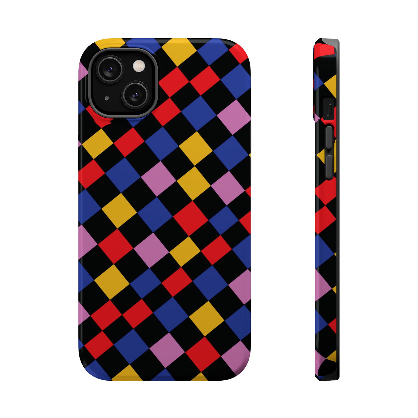 Aesthetic Colorful Checkerboard Tough Magsafe Phone Case - For iPhone 17 Pro Max iPhone 16 Pro iPhone 15 Iphone 14 Plus 13 Pro 12 11 Gift - Studio40ParkLane